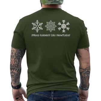 Spread Kindness Like Snowflakes Xmas Themed Christmas Men's T-shirt Back Print - Seseable