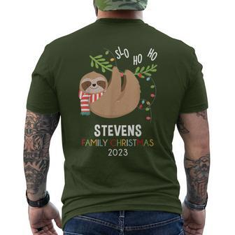 Stevens Family Name Stevens Family Christmas Men's T-shirt Back Print - Seseable