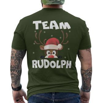 Team Rudolph Xmas Reindeer Deer Lover T-Shirt mit Rückendruck - Seseable