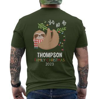 Thompson Family Name Thompson Family Christmas Men's T-shirt Back Print - Seseable