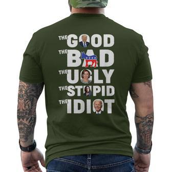 Trump The Good The Bad The Ugly The Stupid The Idiot Men's T-shirt Back Print - Monsterry AU
