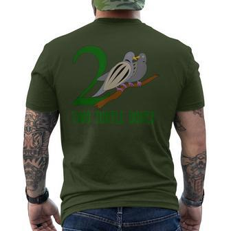 Two Turtle Doves Song 12 Days Christmas Men's T-shirt Back Print - Monsterry CA