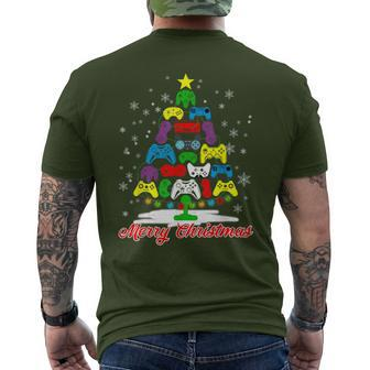 Video Game Controller Christmas Tree Gaming Christmas Gamer Men's T-shirt Back Print - Thegiftio UK