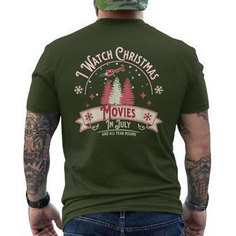 Watch Christmas Movie In July Romantic Christmas Movie Fan Men's T-shirt Back Print - Monsterry AU