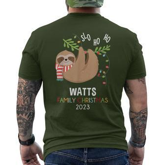 Watts Family Name Watts Family Christmas Men's T-shirt Back Print - Seseable