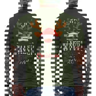 Whatever Christmas Deer Pjs Xmas Family Matching Men's T-shirt Back Print - Thegiftio