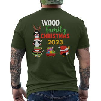 Wood Family Name Wood Family Christmas Men's T-shirt Back Print - Seseable