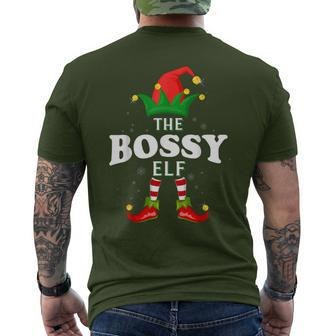 Xmas Bossy Elf Family Matching Christmas Pajama Men's T-shirt Back Print - Monsterry AU