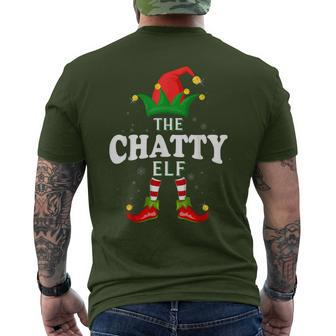 Xmas Chatty Elf Family Matching Christmas Pajama Men's T-shirt Back Print - Monsterry CA