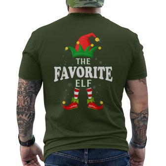 Xmas Favorite Elf Family Matching Christmas Pajama Men's T-shirt Back Print - Monsterry