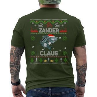 Zander Claus Christmas Jumper For Fishermen Christmas T-Shirt mit Rückendruck - Seseable