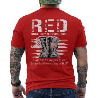Print On Back Until They Come Home My Soldier Red Friday Men's T-shirt Back Print - Seseable