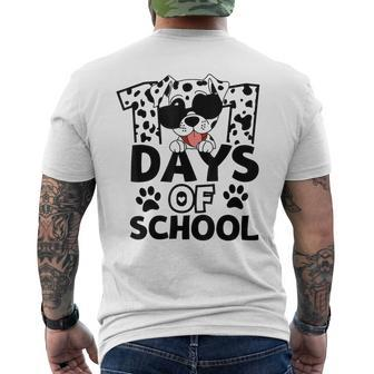 100 Days Of School Dalmatian Dog Boy Kid 100Th Day Of School Men's T-shirt Back Print - Monsterry AU