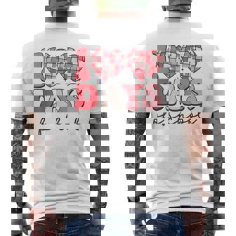 100 Days Of School Retro Disco Hearts 100Th Day Of School Men's T-shirt Back Print | Mazezy