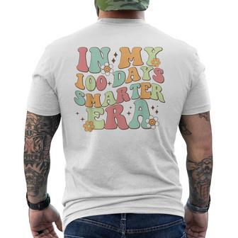 In My 100 Days Smarter Era Retro Smile 100Th Day Of School Men's T-shirt Back Print - Seseable