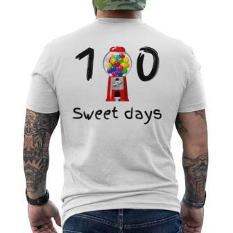 100 Süße Schultage Kaugummiautomat Lehrerin Studentin T-Shirt mit Rückendruck - Seseable