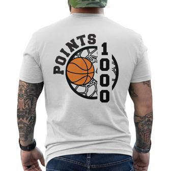 1000 Points Basketball Scorer High School Basketball Boys Men's T-shirt Back Print - Monsterry UK