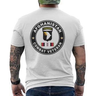 101St Airborne Division Oef Combat Veteran Mens Back Print T-shirt | Mazezy
