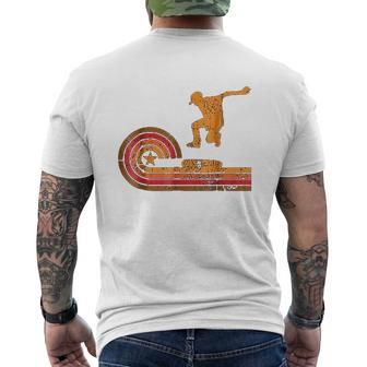 1970S Retro Skateboarder Silhouette Skateboarding Mens Back Print T-shirt - Thegiftio UK