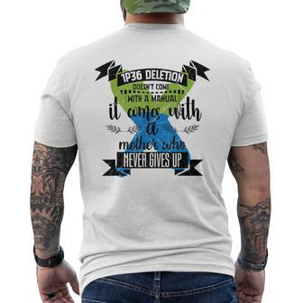 1P36 Deletion Doesn’T Come With Manual Never Gives Up Men's T-shirt Back Print - Monsterry DE