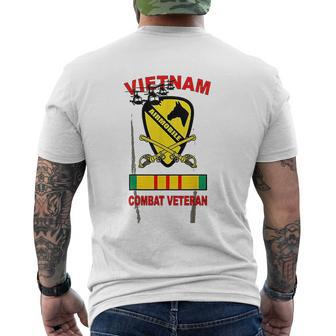 1St Air Cavalry Cav Airmobile Vietnam Veteran Combat Huey Mens Back Print T-shirt - Seseable