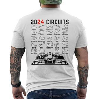2024 Schedule Formula Racing Formula Fan Car Black Men's T-shirt Back Print - Thegiftio UK