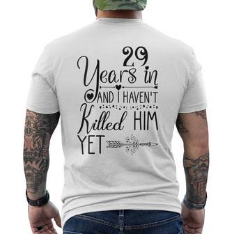 29Th Wedding Anniversary For Her 29 Years Of Marriage Men's T-shirt Back Print - Monsterry CA