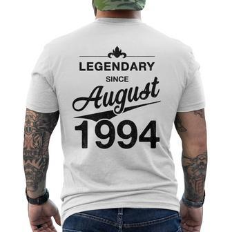 30 Geburtstag 30 Jahre Alt Legendär Seit August 1994 T-Shirt mit Rückendruck - Seseable