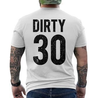30Th Birthday 30 Years Old Vintage Dirty Retro Men's T-shirt Back Print - Monsterry UK