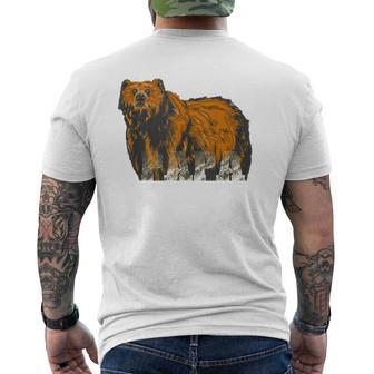Graphic 365 Bear Papa Grandpa Fathers Day Tank Top Mens Back Print T-shirt | Mazezy