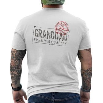 Graphic 365 Granddad Grandpa Vintage Est 2020 Men Mens Back Print T-shirt | Mazezy AU