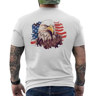 4Th July American Pride American Eagle Symbol Of Freedom Men's T-shirt Back Print - Monsterry AU