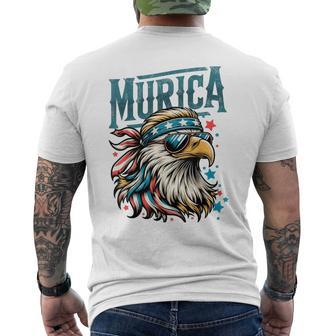 4Th Of July Patriotic Eagle July 4Th Usa Murica Men's T-shirt Back Print - Monsterry AU