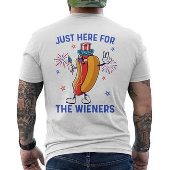 4Th Of July Wieners Usa American Flag Patriotic Boys Men's T-shirt Back Print - Monsterry