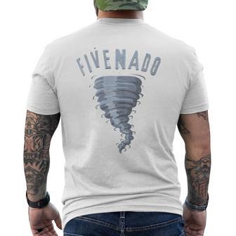 5Th Birthday Tornado Turning Five Fivenado Men's T-shirt Back Print - Monsterry CA