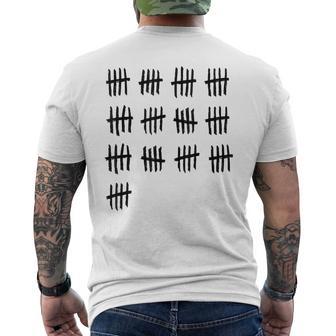 65Th Birthday Outfit 65 Years Old Tally Marks Anniversary Men's T-shirt Back Print - Monsterry AU