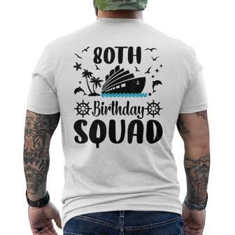80Th Birthday Cruise Vacation 2024 Cruise Matching Group Men's T-shirt Back Print - Seseable