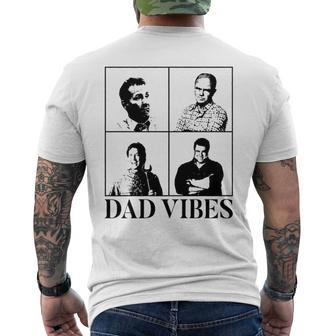 90’S Dad Vibes Vintage Cool Dad Trendy Father's Day Men's T-shirt Back Print - Thegiftio UK