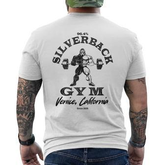 964 Silverback Gym Apparel Venice Beach California Retro Men's T-shirt Back Print - Monsterry CA