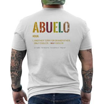 Abuelo Definition Spanish Grandpa Father's Day Grandfather Mens Back Print T-shirt | Mazezy