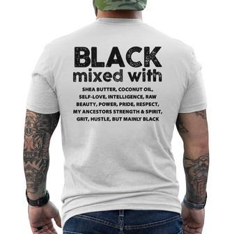 African American Black Mixed With Shea Melanin Men's T-shirt Back Print - Monsterry CA