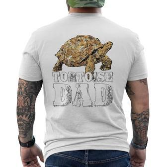 African Spurred Dad Sulcata Tortoise Mens Back Print T-shirt | Mazezy