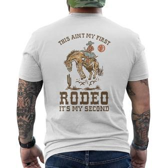 This Ain't My First Rodeo Its My 2Nd Bday Wild West Themed Men's T-shirt Back Print - Monsterry CA