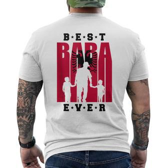 Albania Baba Two Sons Albanian Dad Of 2 Boys Shqiptar Men's T-shirt Back Print - Monsterry DE