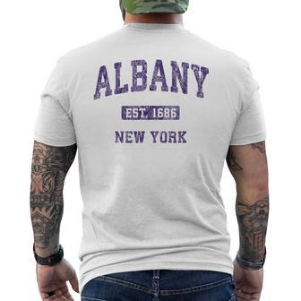 Albany New York Vintage Athletic Sports Men's T-shirt Back Print - Monsterry AU