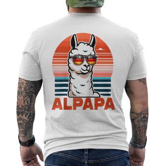 Alpapaatertag Bester Papa Alpaka Retro Alpapa Raglan T-Shirt mit Rückendruck - Geschenkecke