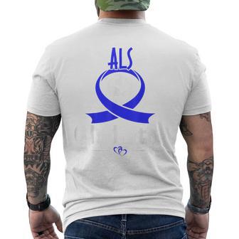 Als T Lou Gehrig's Disease Awareness Men's T-shirt Back Print - Monsterry CA