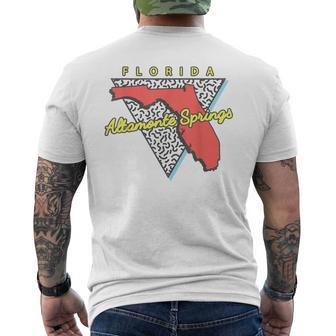 Altamonte Springs Florida Retro Triangle Fl City Men's T-shirt Back Print - Monsterry AU