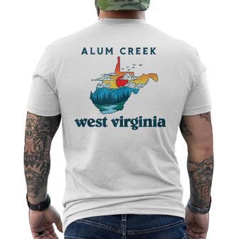 Alum Creek West Virginia Outdoors Mountain Mama Retro Men's T-shirt Back Print - Monsterry DE