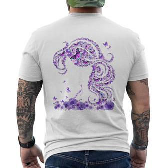 Alzheimers Wear Purple Alzheimer's Awareness 2024 Men's T-shirt Back Print - Monsterry CA
